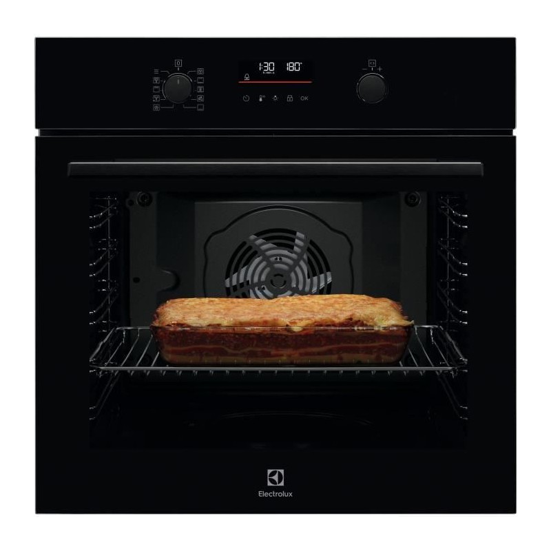 Four encastrable - Pyrolyse - Chaleur tournante pulsée - ELECTROLUX EOF6P46Z - Porte froide - 45 recettes pré-programmées