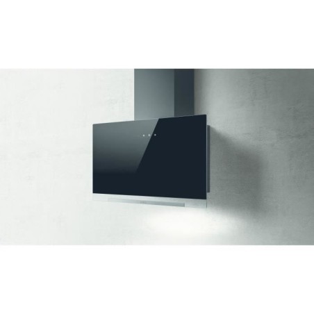 Dunstabzugshaube - ELICA - Aplomb - BL/A/60 - 58,8 x 65,5-99 x 25 cm - Schwarzes Glas / Anthrazitgrau