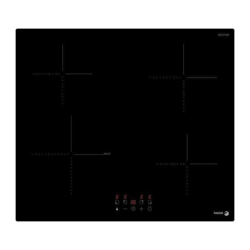 Hob - FAGOR - FTI468 - 59 cm - 4 induction burners - Black glass