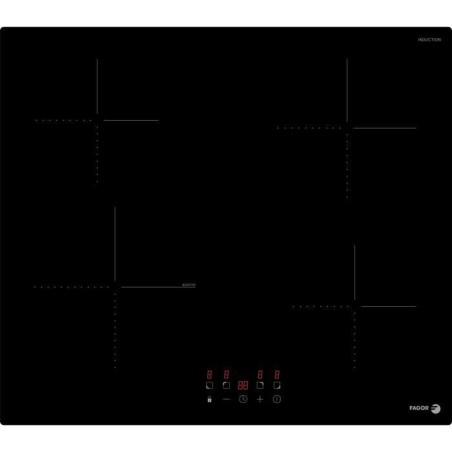 Table de cuisson - FAGOR - FTI468 - 59 cm - 4 foyers induction - Verre noir