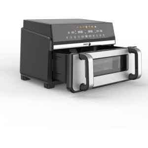 FAGOR Ölfreie Fritteuse – Airfryer FG10AF – Fassungsvermögen 11 l – Doppelte 5,5-l-Tanks – Herausnehmbare Trennwand