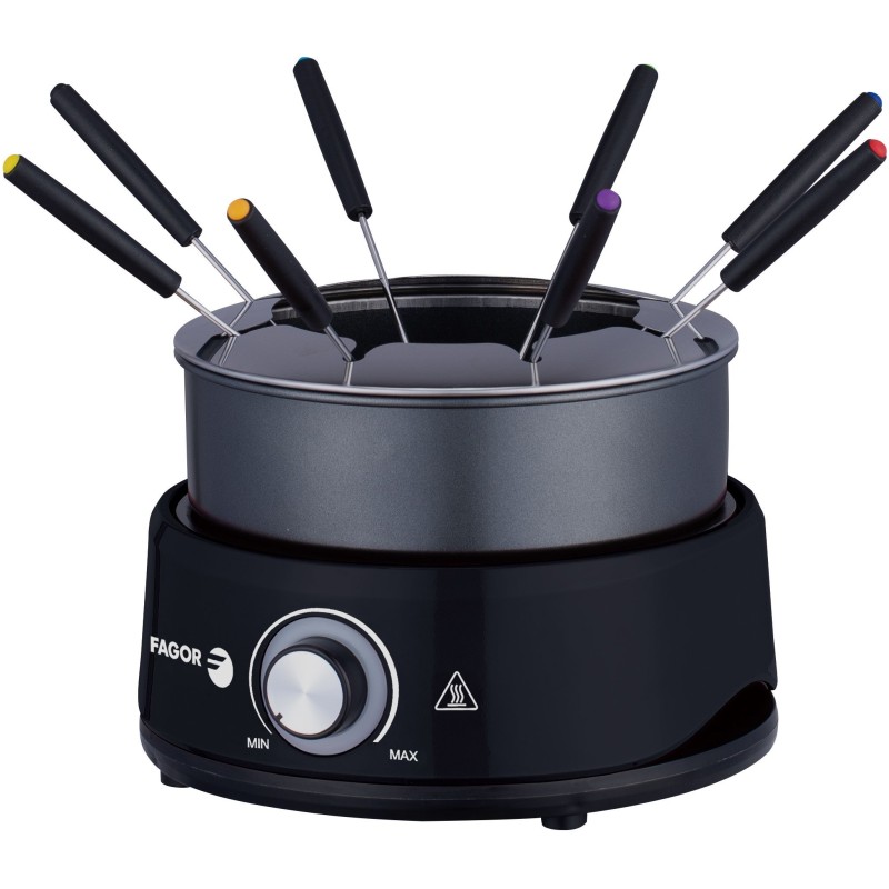 FAGOR Fondue-Set – FGFD8 – 1,6 l Fassungsvermögen – Für bis zu 8 Personen – Einstellbares Thermostat – 800 W