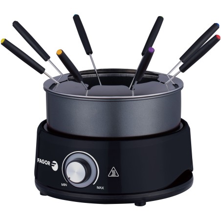 FAGOR Fondue-Set – FGFD8 – 1,6 l Fassungsvermögen – Für bis zu 8 Personen – Einstellbares Thermostat – 800 W