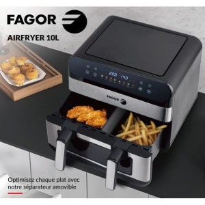Oil-free fryer - FAGOR - Airfryer FGF10 - 10L - 2400 W - Touch screen - 8 pre-recorded modes - Large cooking tank