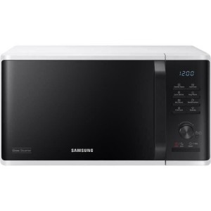 Solo microwave 23L - Samsung - MS23K3555EW - White - Electronic control + button - Hold holder function