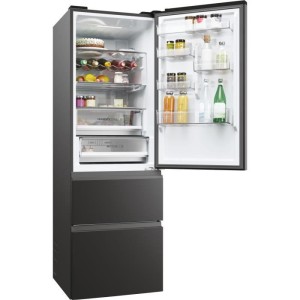 Kombinierter Kühlschrank – HAIER – 3D 60 Serie 5 HTW5618ENPT – Klasse E – 360 l – 185 x 59,5 x 66,7 cm – Schwarz