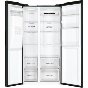 Amerikanischer Kühlschrank - HAIER - SBS 90 Serie 3 HSR3918EIPB - Klasse E - 515 L - 180 x 90 x 65,9 cm - Schwarz