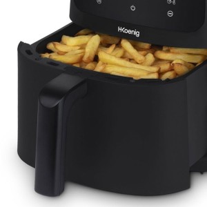 HKoeNIG Ölfreie Fritteuse – FRY840 – 4 l Fassungsvermögen – 6 Kochprogramme – 1300 W