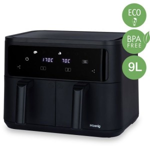 Friteuse sans huile HKoeNIG - FRY900 - Capacité 9L - Double cuve 4,5L - 8 programmes de cuisson - 2400W