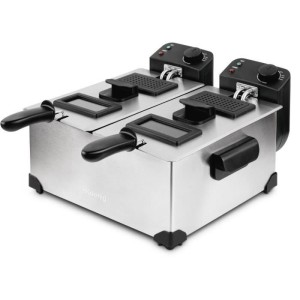 HKoeNIG DFX600 - Doppelpfanne 2x3L - 3600W - 2 unabhängige Thermost...