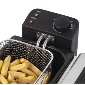 Hkoenig DFX600 - Double bin fryer 2x3l - 3600W - 2 Independent thermostats - Removable baskets - Anti -Olowers - Steel filters -