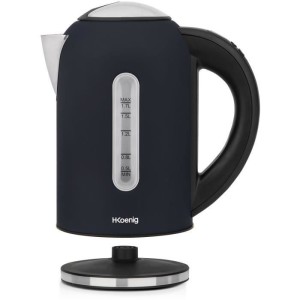 Programmable kettle - HKoeNIG - Boe56 - 1.7L - 2200 W - Adjustable temperature - LCD screen - Matte midnight blue and stainless