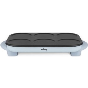 Crepiere WEASY - GOO60 - Crepes et Pancakes - 6 emplacements - Revetement anti-adhésif - Température jusqu'a 240°C - 1500W