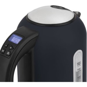 Programmable kettle - HKoeNIG - Boe56 - 1.7L - 2200 W - Adjustable temperature - LCD screen - Matte midnight blue and stainless
