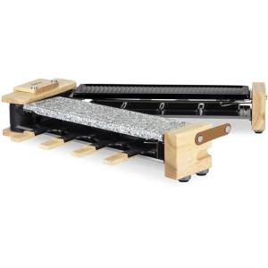 3-in-1-Raclettegerät WOD360 HKoeNIG: Raclette + Kochstein + Grill – 8 Personen – Kochfläche 41,5 x 21,2 cm – 1400 W