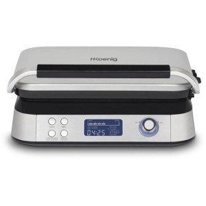 Gaufrier HKoeNIG - GFX800 - Surface de Cuisson 12x12,5 - 5 programmes de cuisson - Revetement anti-adhésif - 1600W