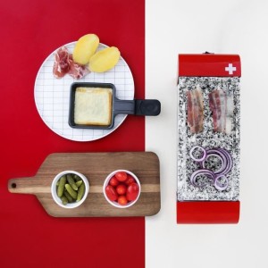 Appareil a raclette HKoeNIG - RP2 - Jusqu'a 2 personnes - Plaque de granit - Température réglable - 350 W