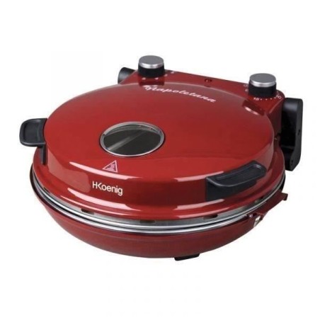 HKoeNIG NAPL350 - Pizzaofen Napoletana - Bis 350Â ° C - 32cm - 1200W - Timer - Keramik-Steinkochfeld