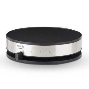 Crepiere HKoeNIG - KREP29 - Surface de cuisson 33cm - Revetement anti-adhésif - Température jusqu'a 230°C - 1300W - Bandeau I