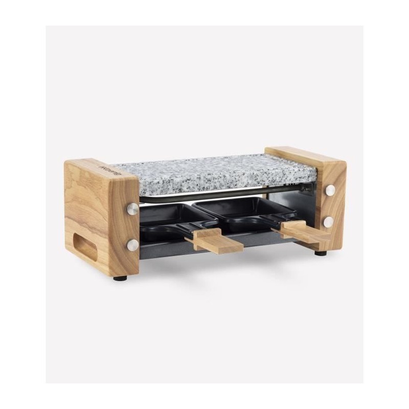 Raclette and cooking stone for 2 people - HKoeNIG - Wooden design