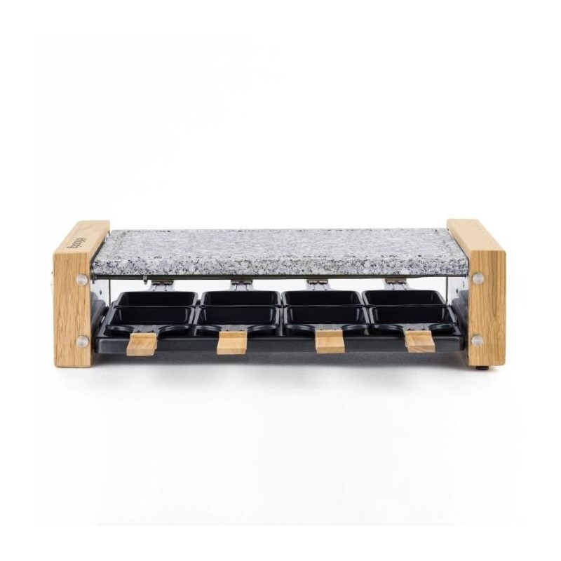 HKoeNIG raclette/grill appliance - 8 people - Wooden design - Cooking surface 38x19.5 cm - Power 1200W