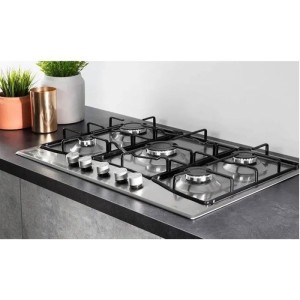 HOTPOINT PNN 751 IX Plaque de cuisson gaz - 5 foyers - 10,5kW - L75 x P51cm - Revetement inox - Inox