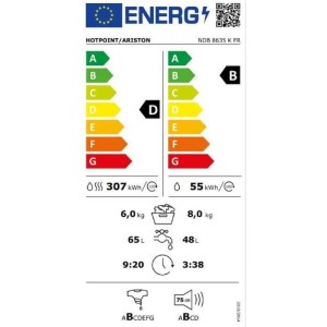 Hotpoint Trockenwaschmaschine NDB8635KFR - 8/6 kg - Induktion - 140...