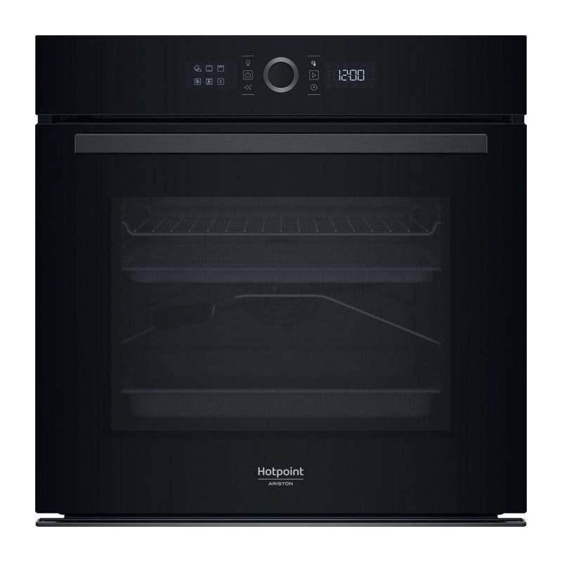 Four encastrable - Pyrolyse - HOTPOINT - HA4S80PM0BA - Noir - Porte froide - 73 L - 59,5 x 56,4 x 59,5 cm