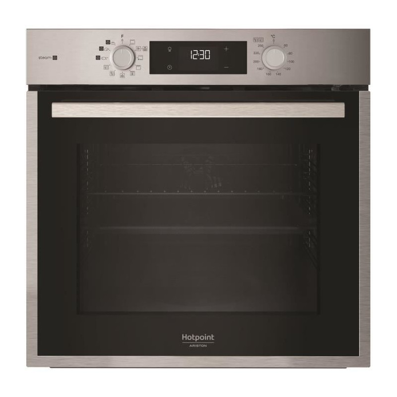 Einbaubackofen - Pyrolyse-Hydrolyse - Zwangswärme - HOTPOINT - HAO854PSX - Edelstahl - 71 L - A++