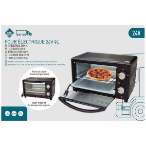 ELEKTRISCHER OFEN 24V 300W 9L MIT KABEL AC 90CM UND SICHERUNG