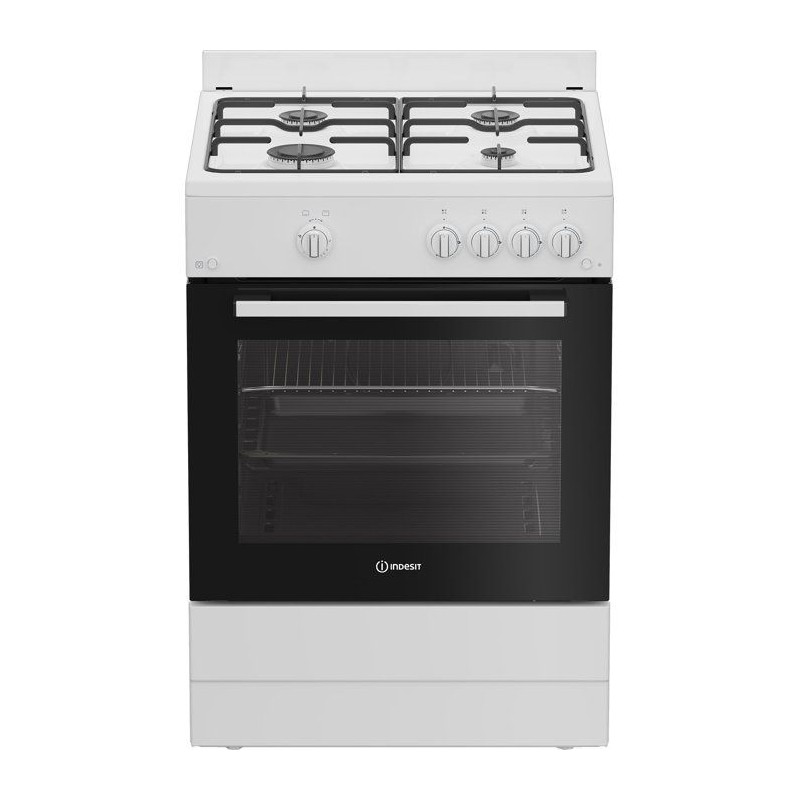 Cuisiniere a gaz - INDESIT - I6GGKMWF - 4 foyers - 10,4 KWh - L60 cm - Blanc