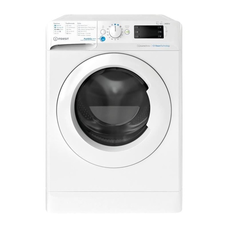 INDESIT BDE76435WVFR Waschtrockner – 7/6 kg – Induktion – L60 cm – ...