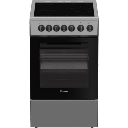 Cuisiniere vitrocéramique - INDESIT - I5V3PCS - 4 foyers - 7,7 KWh - L50 cm - Silver