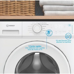 Lave-linge hublot INDESIT IMA762MYTIMEFR - 7 kg - Induction - 1200 ...