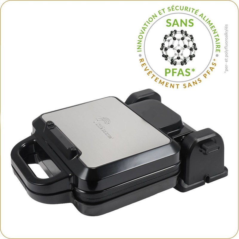 Gaufrier LITTLE BALANCE - Flip Gaufres - Dimensions 22x18cm - Fonction réversible - 1200W
