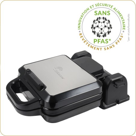 Gaufrier LITTLE BALANCE - Flip Gaufres - Dimensions 22x18cm - Fonction réversible - 1200W