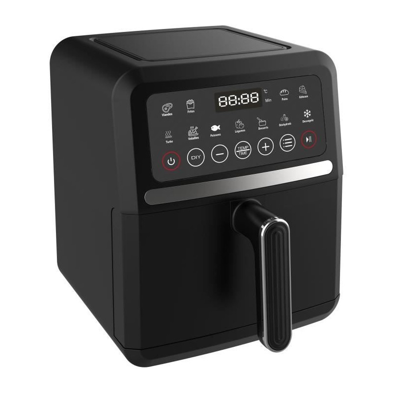 Friteuse sans huile LITTLE BALANCE - Crousty Light - Capacité 5L - Jusqu'a 0,9kg de frites - 12 programmes de cuisson - 1500W