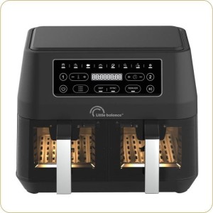 Friteuse sans huile LITTLE BALANCE - Crousty Light Duo - Double cuve 9L - Jusqu'a 1,8kg de frites - 9 programmes de cuisson - 24