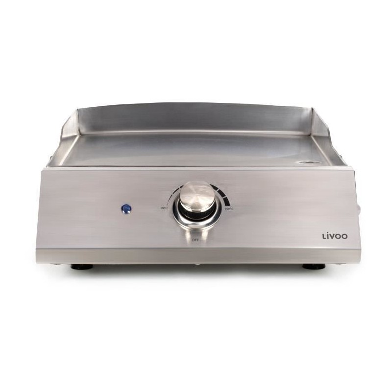 Plancha électrique inox - LIVOO - DOC292 - 2800W - Plaque amovible en acier inoxydable - Thermostat ajustable