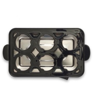 Cuiseur a oeufs - LIVOO - DOC290 - 400W - 6 oeufs - Acier inoxydable - Maintien au chaud - Support a oeufs, couvercle et verre d