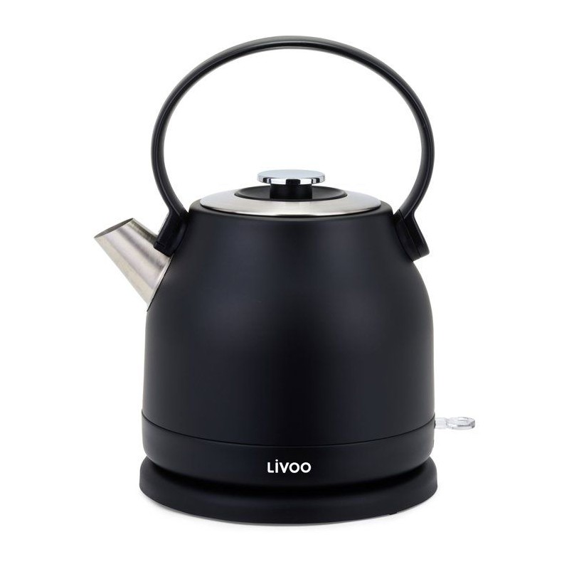 Bouilloire rétro - LIVOO - DOD202N - 2200 W - 1,5 L - Socle 360° - Noir