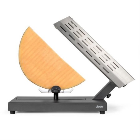 Appareil a raclette traditionnel - LIVOO - DOC314 - 600W - 6 a 8 personnes - Porte fromage amovible, coulissant, 360° - 2 spatu