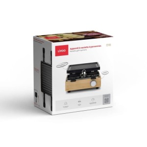 Appareil a raclette 4 personnes - LIVOO - DOC311 - 800W - 4 personnes - Plateau grill amovible antiadhésif - Thermostat ajustab