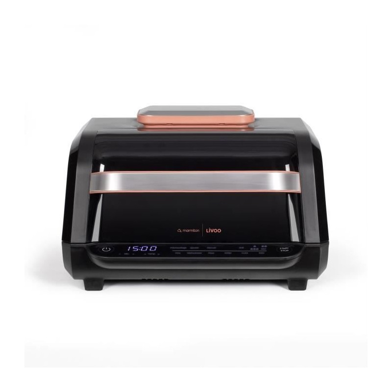 Friteuse sans huile et grill - LIVOO - Livoo x Marmiton - DOC305 - 6 L - 1500-1700 W - 2 en 1 - 8 programmes - 4 réglages de ch