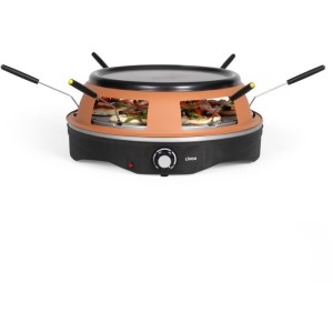 Four a pizza 6 personnes - LIVOO - DOC304 - 1200W - 6 personnes - Ø10 cm - Antiadhésif - 6 mini pelles et 1 emporte-piece incl