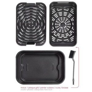 Friteuse sans huile et grill - LIVOO - Livoo x Marmiton - DOC305 - 6 L - 1500-1700 W - 2 en 1 - 8 programmes - 4 réglages de ch