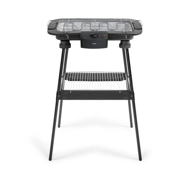 Barbecue électrique sur pieds 2 en 1 - LIVOO - DOM506 - 2200W - 2 en 1 - 2 hauteurs - Thermostat ajustable