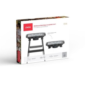 Elektrogrill - LIVOO - DOM506 - 2200 W - 2 in 1 - Einstellbarer Thermostat - Schwarz