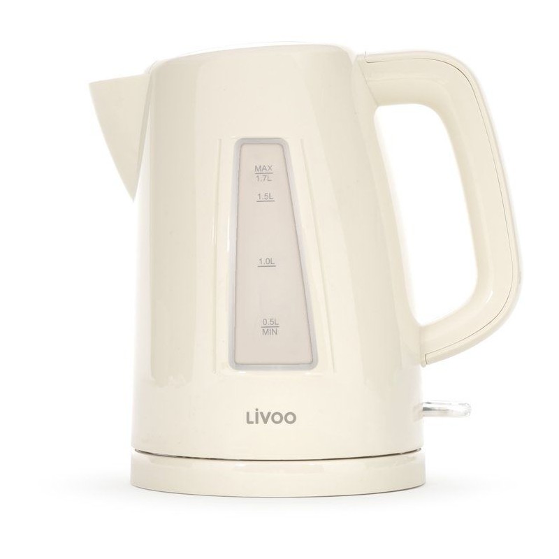 Bouilloire - LIVOO - DOD184C - 2200 W - 1,7 L - Socle 360° - Blanc cassé