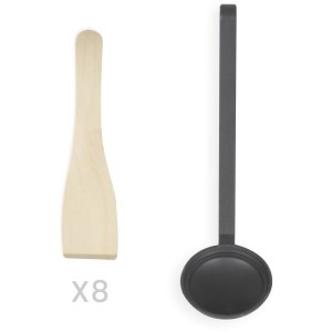 Maxi crepes party - LIVOO - DOC186G - 1500 W - 8 mini crepes Ø 12 cm - Revetement antiadhésif - Noir
